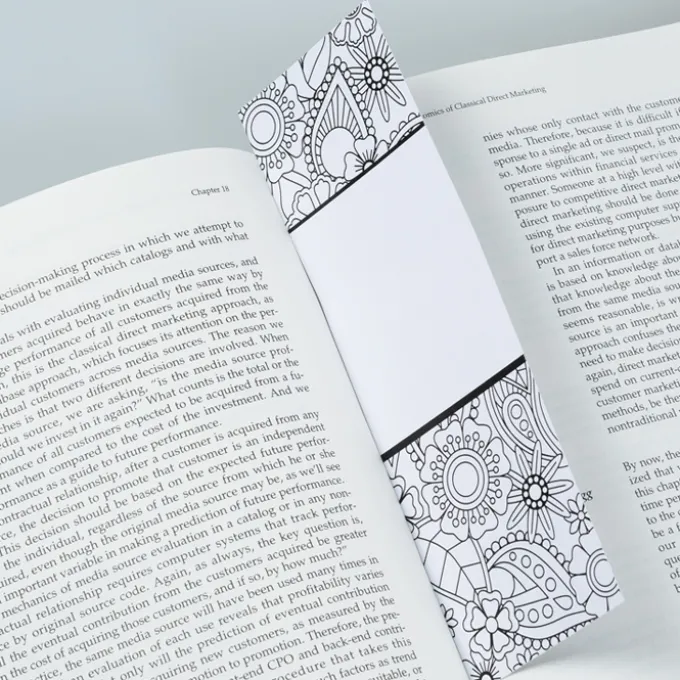 Coloring Bookmark - Floral