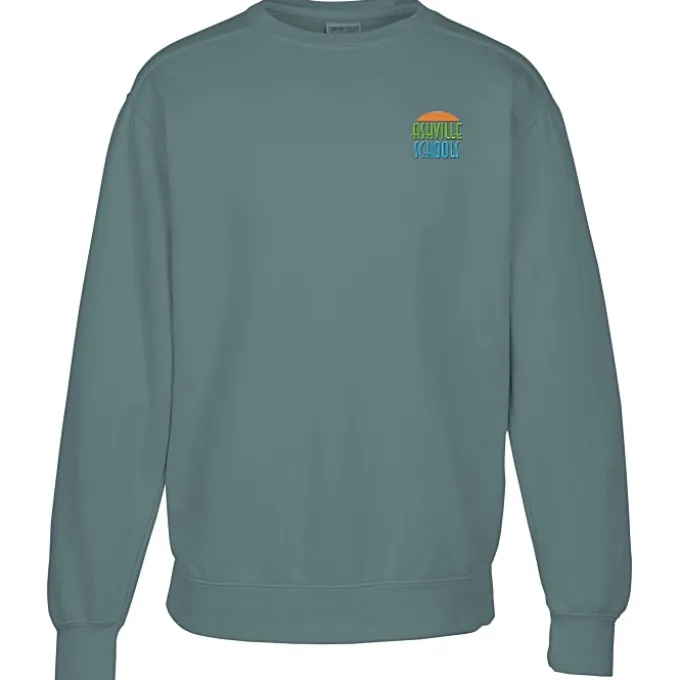 Comfort Colors Garment-Dyed Crew Sweatshirt - Embroidered