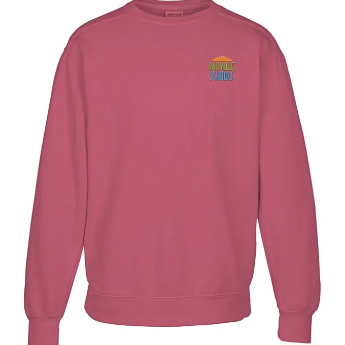 Comfort Colors Garment-Dyed Crew Sweatshirt - Embroidered