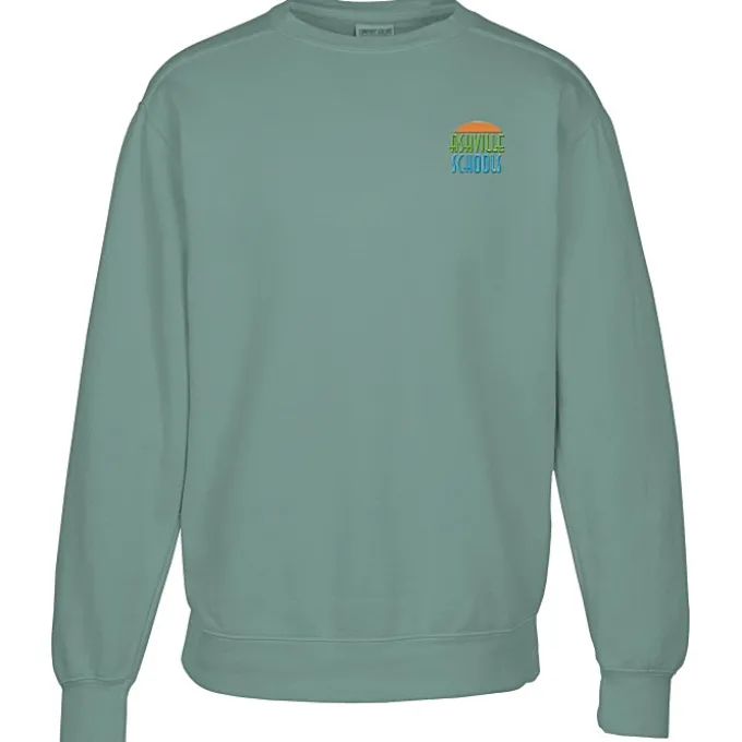 Comfort Colors Garment-Dyed Crew Sweatshirt - Embroidered