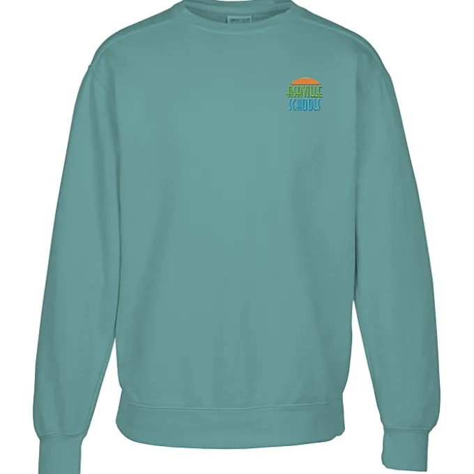 Comfort Colors Garment-Dyed Crew Sweatshirt - Embroidered
