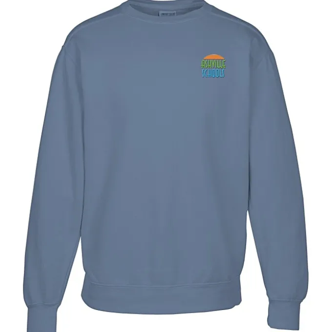 Comfort Colors Garment-Dyed Crew Sweatshirt - Embroidered