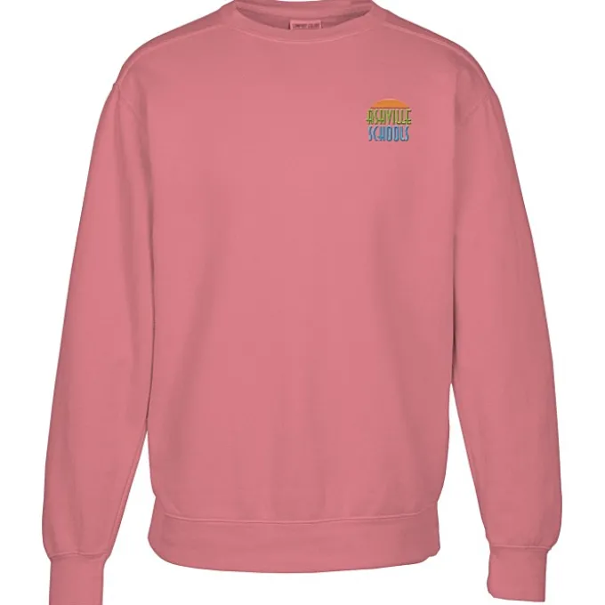 Comfort Colors Garment-Dyed Crew Sweatshirt - Embroidered