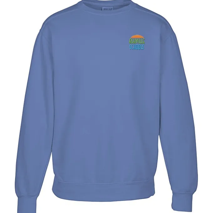 Comfort Colors Garment-Dyed Crew Sweatshirt - Embroidered