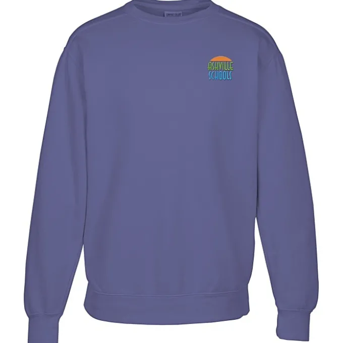 Comfort Colors Garment-Dyed Crew Sweatshirt - Embroidered