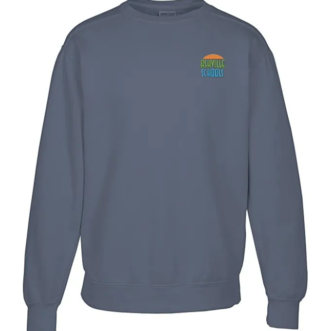 Comfort Colors Garment-Dyed Crew Sweatshirt - Embroidered