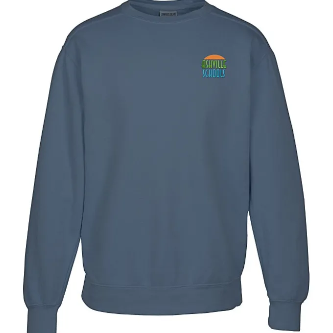 Comfort Colors Garment-Dyed Crew Sweatshirt - Embroidered