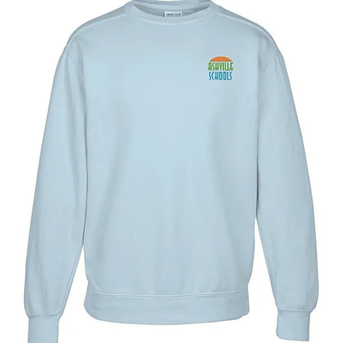 Comfort Colors Garment-Dyed Crew Sweatshirt - Embroidered