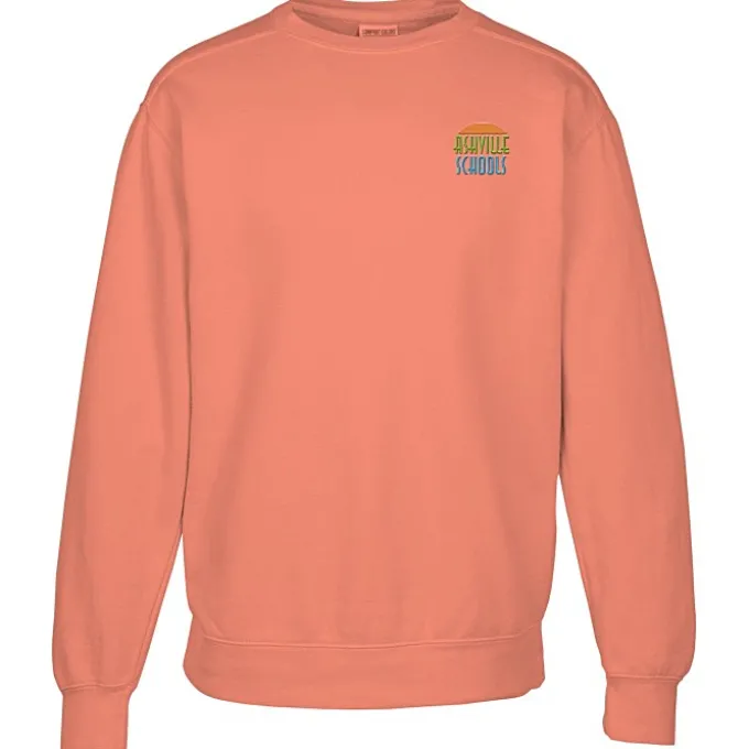 Comfort Colors Garment-Dyed Crew Sweatshirt - Embroidered