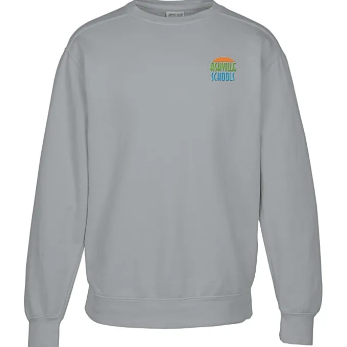 Comfort Colors Garment-Dyed Crew Sweatshirt - Embroidered