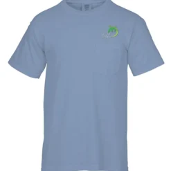 Comfort Colors Garment-Dyed 6.1-oz Pocket T-Shirt - Embroidered