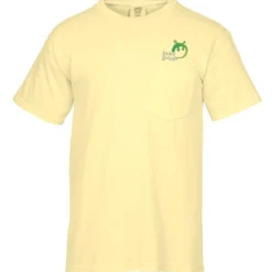 Comfort Colors Garment-Dyed 6.1-oz Pocket T-Shirt - Embroidered