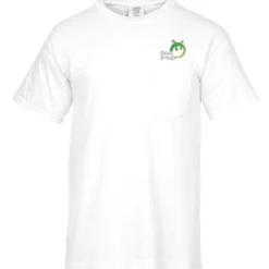 Comfort Colors Garment-Dyed 6.1-oz Pocket T-Shirt - Embroidered