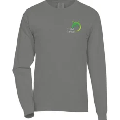 Comfort Colors Garment-Dyed 6.1-oz LS T-Shirt - Embroidered