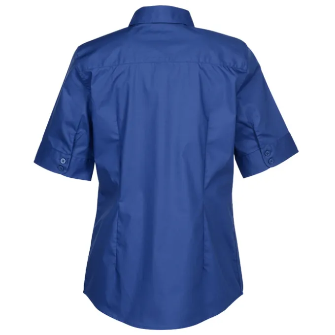 Comfort Stretch Short Sleeve Poplin Shirt - Ladies'