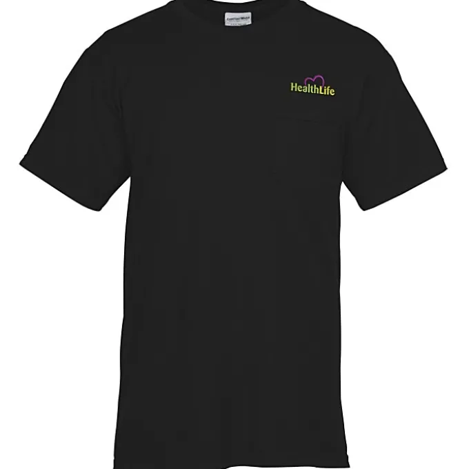 ComfortWash Garment-Dyed Pocket Tee - Embroidered