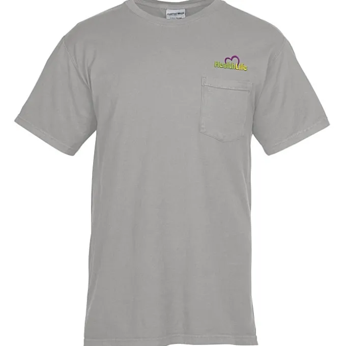 ComfortWash Garment-Dyed Pocket Tee - Embroidered