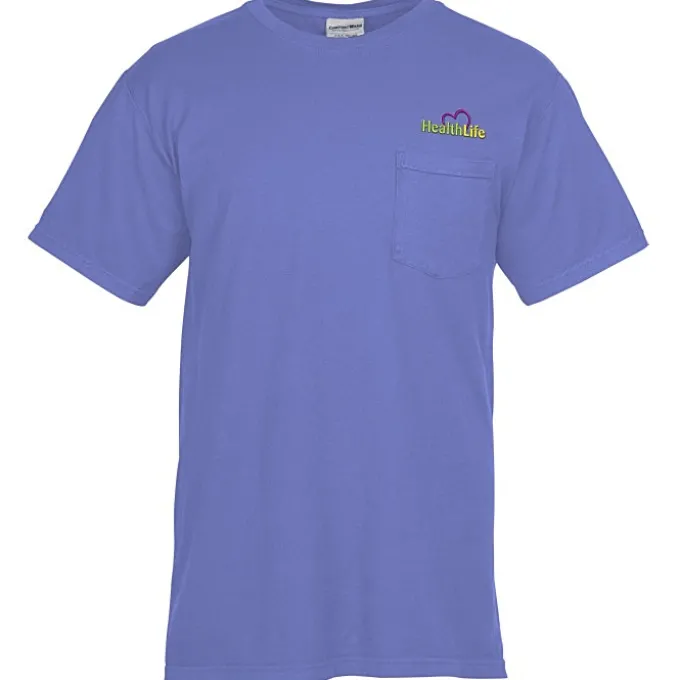 ComfortWash Garment-Dyed Pocket Tee - Embroidered