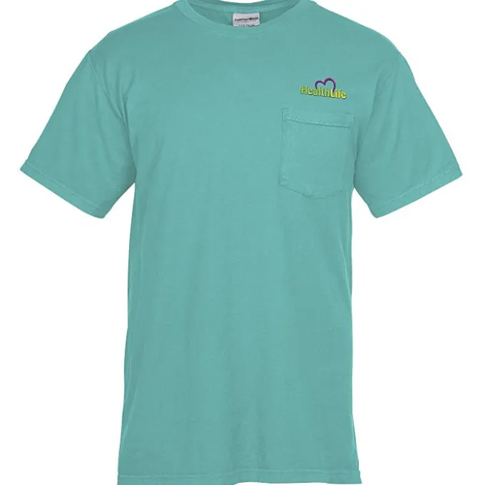 ComfortWash Garment-Dyed Pocket Tee - Embroidered