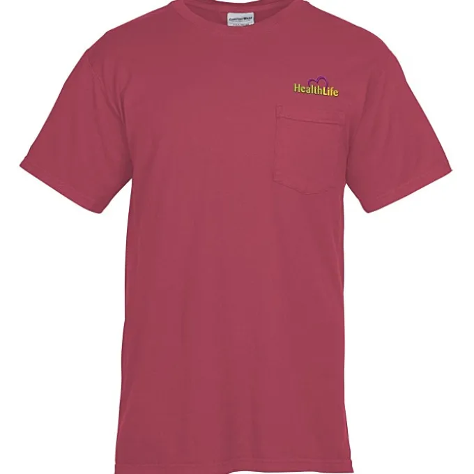 ComfortWash Garment-Dyed Pocket Tee - Embroidered