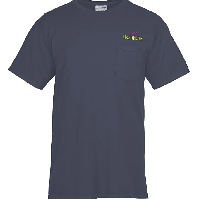 ComfortWash Garment-Dyed Pocket Tee - Embroidered