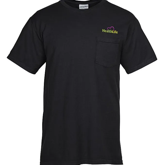 ComfortWash Garment-Dyed Pocket Tee - Embroidered