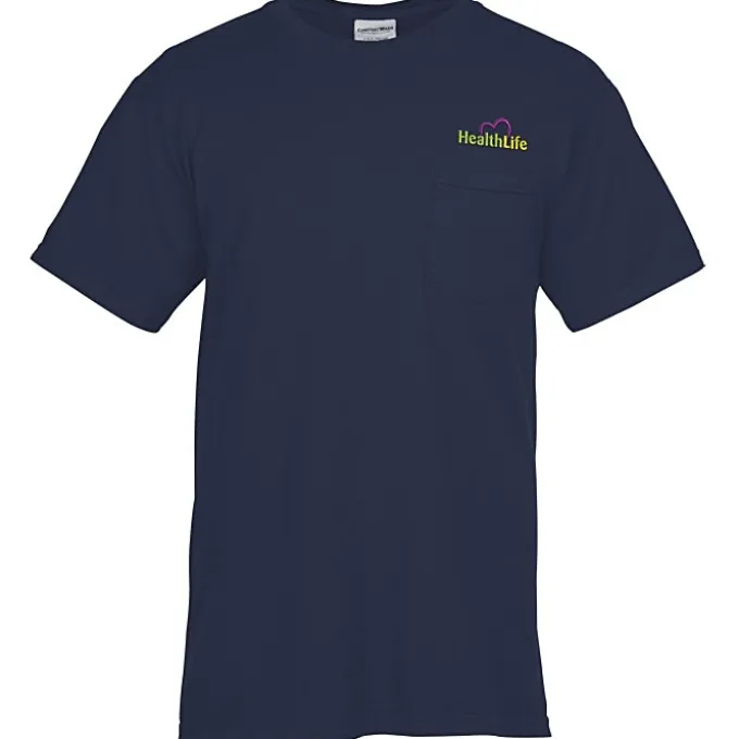 ComfortWash Garment-Dyed Pocket Tee - Embroidered