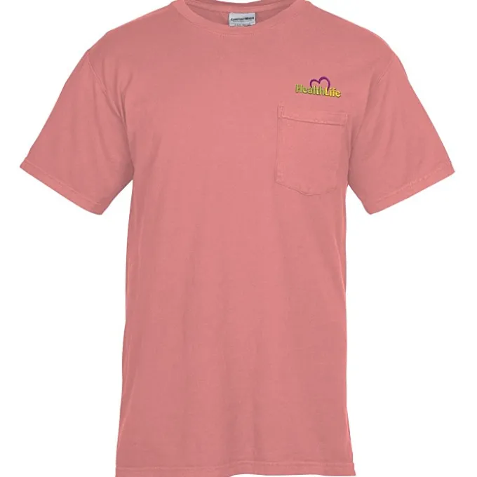 ComfortWash Garment-Dyed Pocket Tee - Embroidered