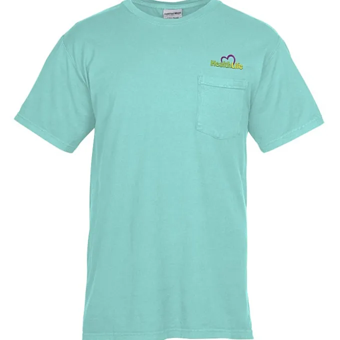 ComfortWash Garment-Dyed Pocket Tee - Embroidered