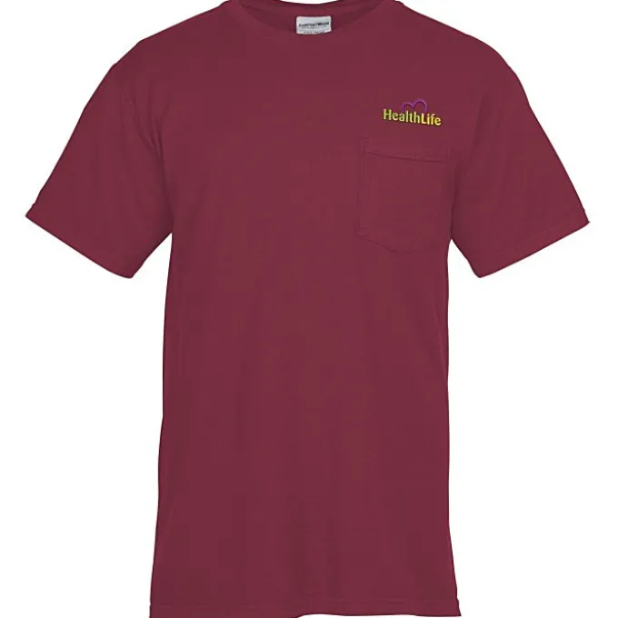 ComfortWash Garment-Dyed Pocket Tee - Embroidered