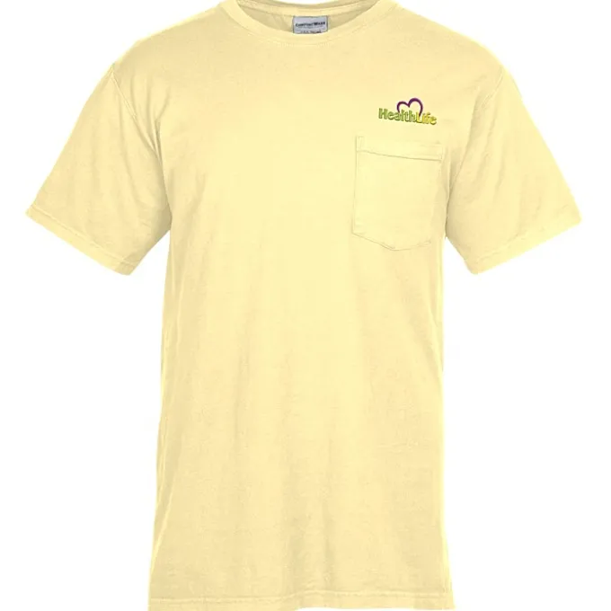 ComfortWash Garment-Dyed Pocket Tee - Embroidered
