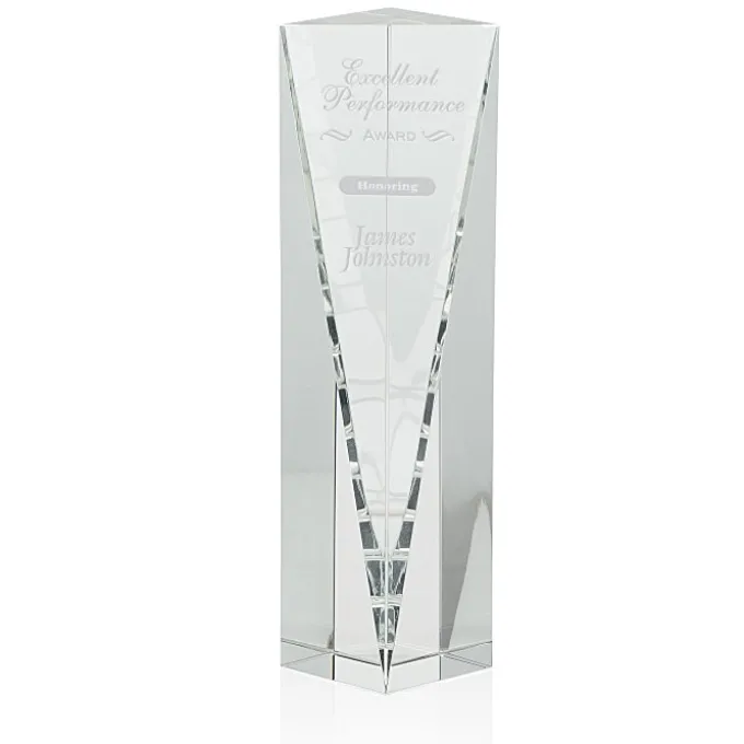 Conquest Crystal Tower Award - 10 inches