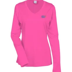 Contender Athletic LS V-Neck T-Shirt - Ladies' - Embroidered - 24 hr