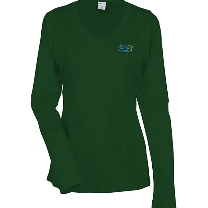 Contender Athletic LS V-Neck T-Shirt - Ladies' - Embroidered