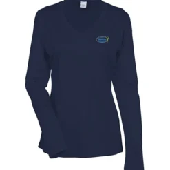 Contender Athletic LS V-Neck T-Shirt - Ladies' - Embroidered
