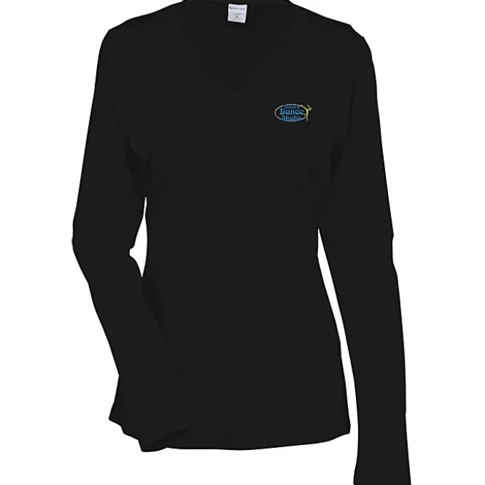 Contender Athletic LS V-Neck T-Shirt - Ladies' - Embroidered