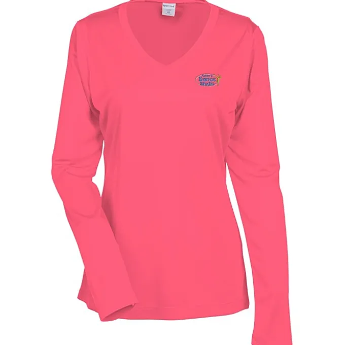 Contender Athletic LS V-Neck T-Shirt - Ladies' - Embroidered
