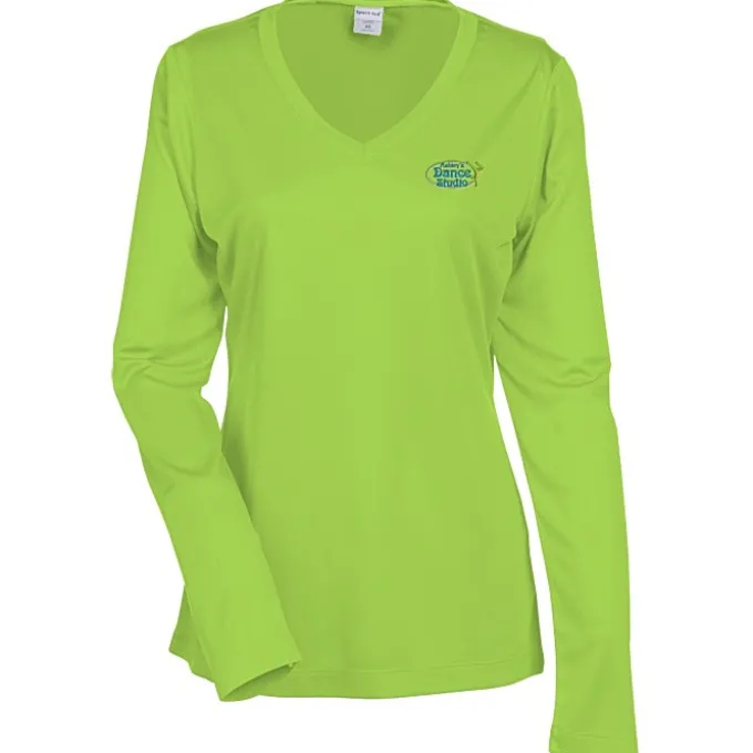 Contender Athletic LS V-Neck T-Shirt - Ladies' - Embroidered