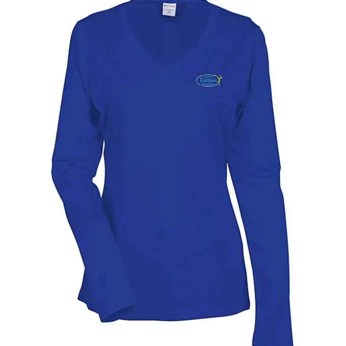 Contender Athletic LS V-Neck T-Shirt - Ladies' - Embroidered