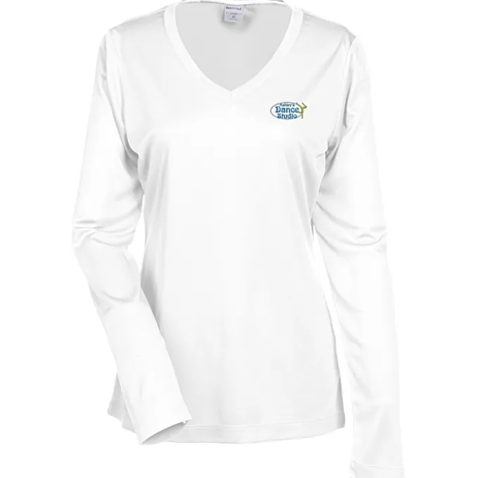 Contender Athletic LS V-Neck T-Shirt - Ladies' - Embroidered