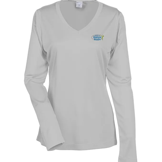 Contender Athletic LS V-Neck T-Shirt - Ladies' - Embroidered