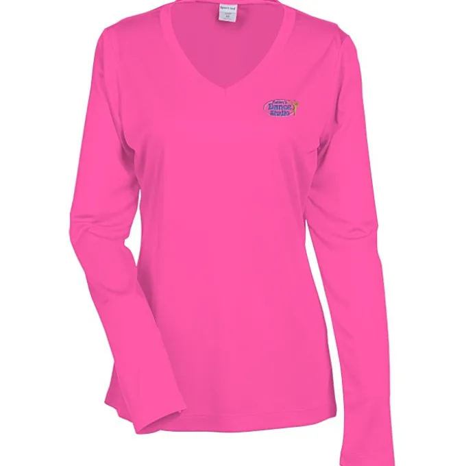 Contender Athletic LS V-Neck T-Shirt - Ladies' - Embroidered
