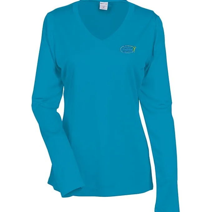 Contender Athletic LS V-Neck T-Shirt - Ladies' - Embroidered