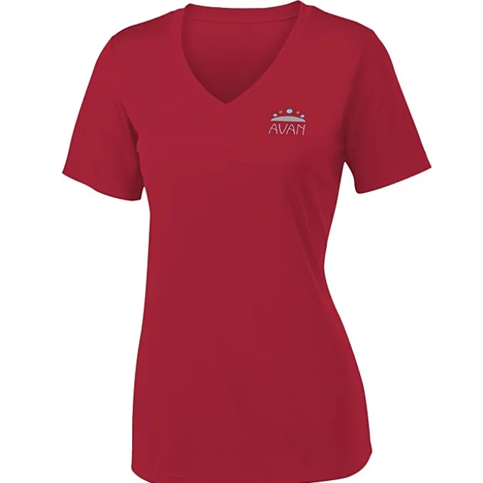 Contender Athletic V-Neck T-Shirt - Ladies' - Embroidered