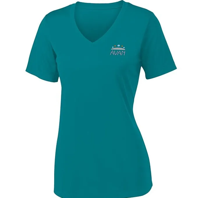 Contender Athletic V-Neck T-Shirt - Ladies' - Embroidered