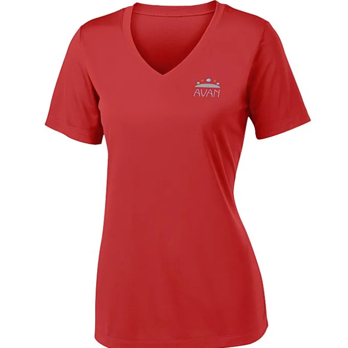 Contender Athletic V-Neck T-Shirt - Ladies' - Embroidered