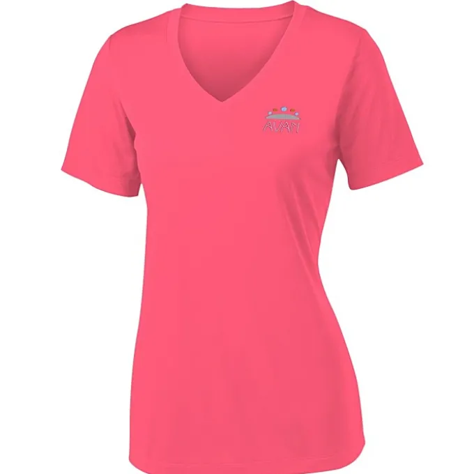 Contender Athletic V-Neck T-Shirt - Ladies' - Embroidered