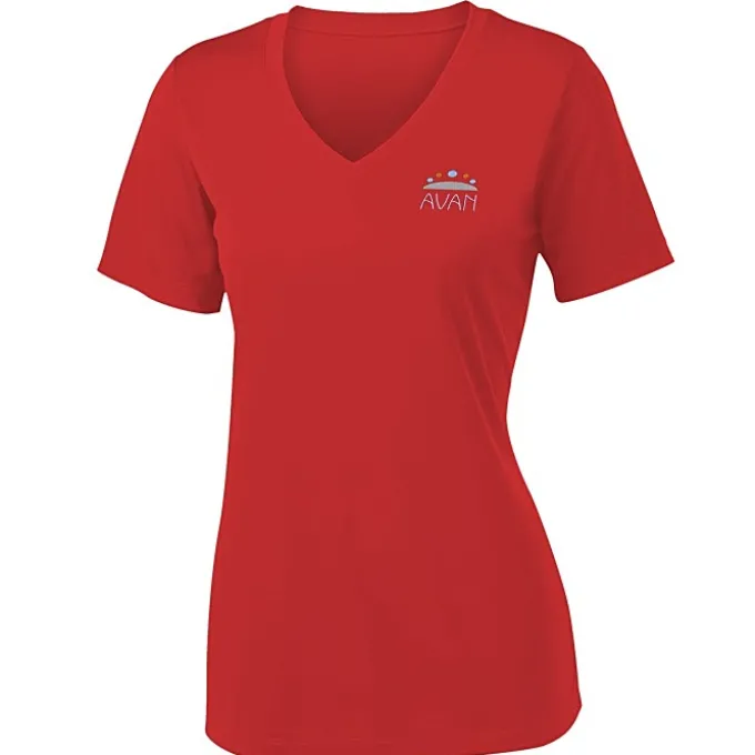 Contender Athletic V-Neck T-Shirt - Ladies' - Embroidered