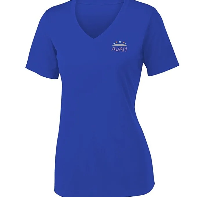 Contender Athletic V-Neck T-Shirt - Ladies' - Embroidered - 24 hr
