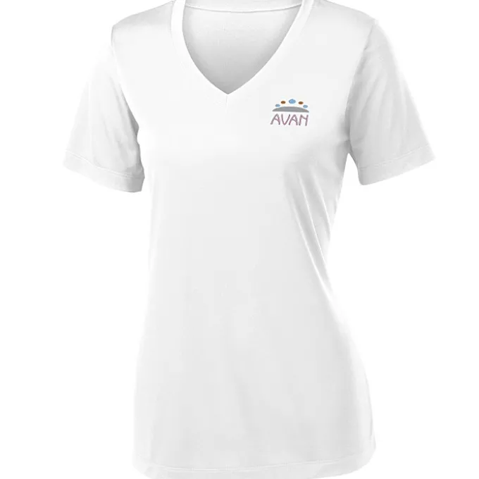 Contender Athletic V-Neck T-Shirt - Ladies' - Embroidered - 24 hr